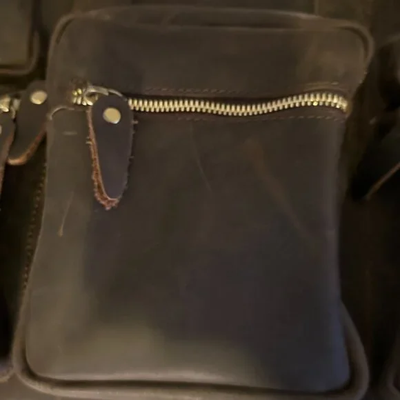 EUC -  House of Flynn Full size Dark Brown Leather Evermore Camera Bag - Picture 10 of 16